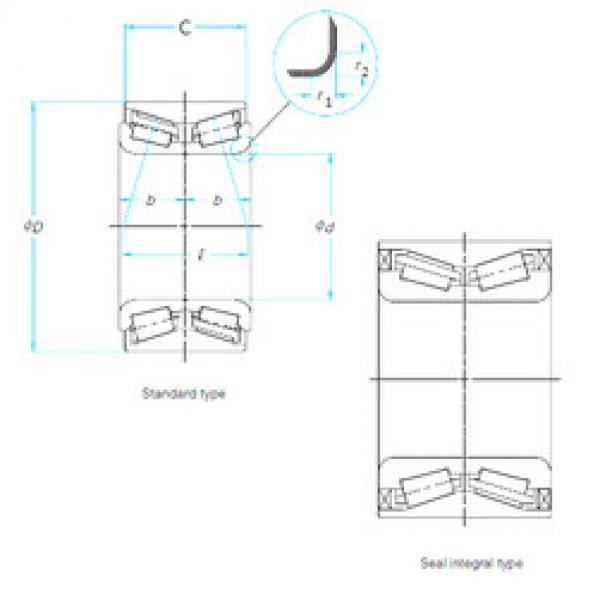 Bearing 38KWD01A NSK #1 image